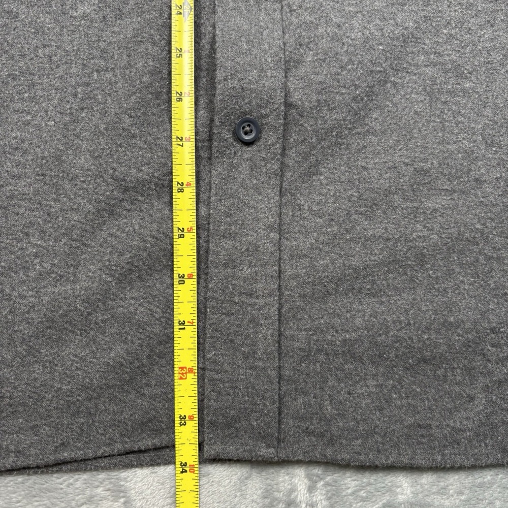 L.L. Bean Chamois Flannel Shirt Men's 3XL Long Sleeve Heavyweight Maroon Outdoor - Picture 4 of 7